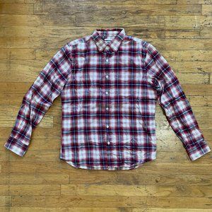 Old Navy red, white, and blue flannel shirt - slim fit.